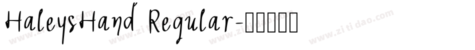 HaleysHand Regular字体转换
